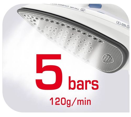 System do prasowania Tefal Express Compact GV7340 Biała/Niebieska na Arena.pl