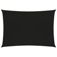 Żagiel przeciwsłoneczny, 160 g/m², czarny, 2,5x3,5 m, HDPE