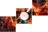 60 90CM OBRAZ 3 ELEM PŁYTA WINYLOWA ŚCIENNY DRUK PŁÓTNO