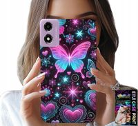 ETUI DO MOTOROLA MOTO E14 - KOLOROWY MOTYLEK SERCE MODNE WZORY CASE