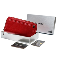 duży, skórzany portfel damski na zamek — rovicky