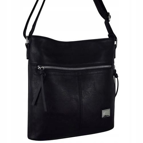 Torebka Damska Listonoszka Czarna Torba Worek Na Ramię Długi Pasek Lekka A5 na Arena.pl