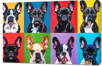 Obraz 90x60cm Buldogi Francuskie