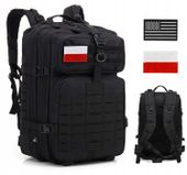 DUŻY PLECAK TURSYTYCZNY WOJSKOWY TAKTYCZNY 45L + FLAGI POLSKI I USA