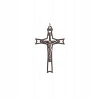 Krzyż - kolor srebrny 5,7 x 3,7 mm.