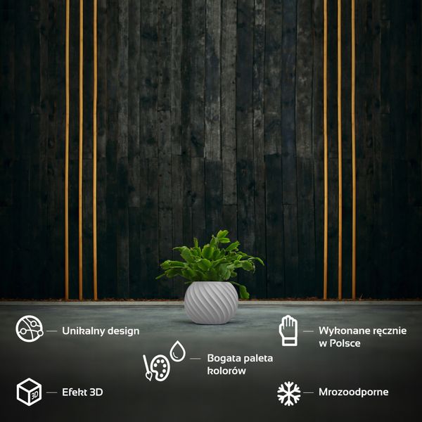 Doniczka okrągła Bauble BVM | Biały Mat, Kolor Biały Mat, Concrette, Wymiary 7.60x11 cm zdjęcie 7