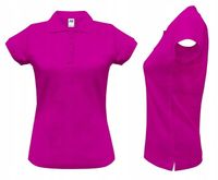 KOSZULKA POLO damska POLÓWKA bawełniana JHK POPL-200 fuksja FU r. M
