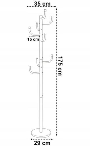 WIESZAK stojący NA UBRANIA kurtki metalowy STOJAK PODŁOGOWY do na Arena.pl