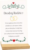 STATUETKA RAMKA podziękowanie dla rodziców na ślub z życzeniami pamiątka