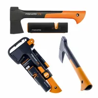 ZESTAW NARZĘDZI OGRODNICZYCH Siekiera FISKARS X7 XS mała + OSTRZAŁKA