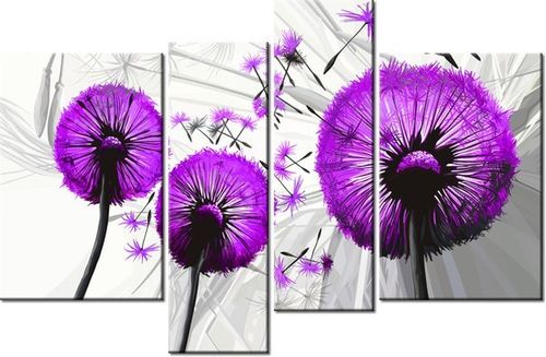 130CM 85 OBRAZ 4 ELEM DMUCHAWCE FIOLECIE ŚCIENNY na Arena.pl