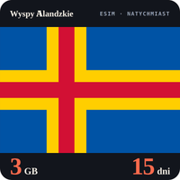 Karta eSIM Internet Wyspy Alandzkie 3 GB na 15 dni - bez rejestracji