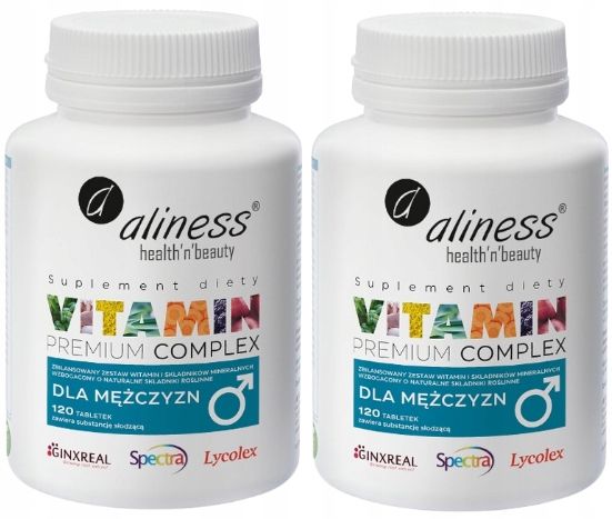 ALINESS Vitamin Premium Complex WITAMINY I MINERAŁY DLA MĘŻCZYZN 2x120 tab. zdjęcie 1