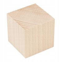 KOSTKA drewniana klocki surowe 40x40mm 1szt.