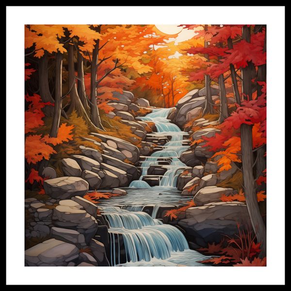 Plakat 40x40cm Jesienne Wodospady zdjęcie 3