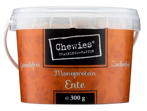Zdrowe, monoproteinowe przysmaki treningowe dla psa - Chewies KACZKA 300g na Arena.pl