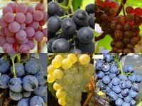 Komplet 6 odmian winorośli (Vitis) w doniczkach P9, wysokość 40-60 cm