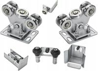 ROLKI DO BRAMY PRZESUWNEJ 80x80 5 ROLEK METALOWE SOLIDNE 600KG ZESTAW