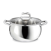 Garnek stalowy z pokrywką na indukcję gaz 16cm 2L MAESTRO MR-3515-16