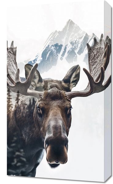 Obraz 40x70cm Łoś Duch Lasu zdjęcie 1