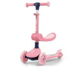 Hulajnoga trójkołowa dla dzieci koła LED Scooter Milly Mally Fuzzy Pink