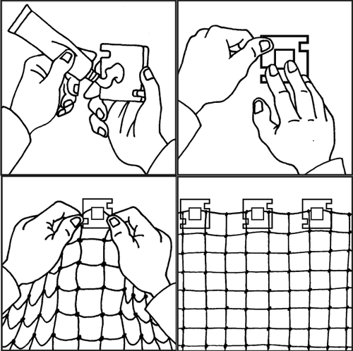 ZACZEPY DO SIATKA NA BALKON DLA KOTA 80 SZT + KLEJ DO KAŻDEGO RODZ. SIATEK na Arena.pl