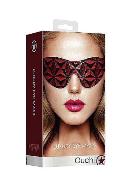 Luxury Eye Mask - Burgundy zdjęcie 3