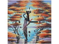 40X40CM ZEGAR AFRYKAŃSKA DZIEWCZYNA KOSZEM OBRAZ