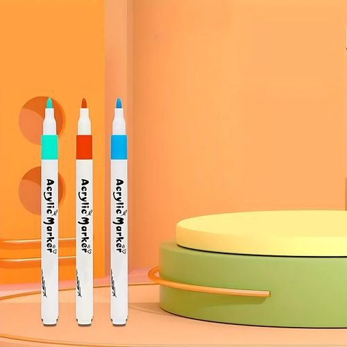 MARKERY AKRYLOWE PISAKI do KAMIENI UBRAŃ FLAMASTRY MAZAKI WODOODPORNE 24szt na Arena.pl