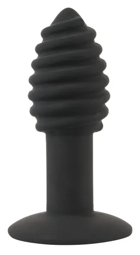 black velvets twist plug z wibracją 10 cm, silikonowy, rowkowany na Arena.pl