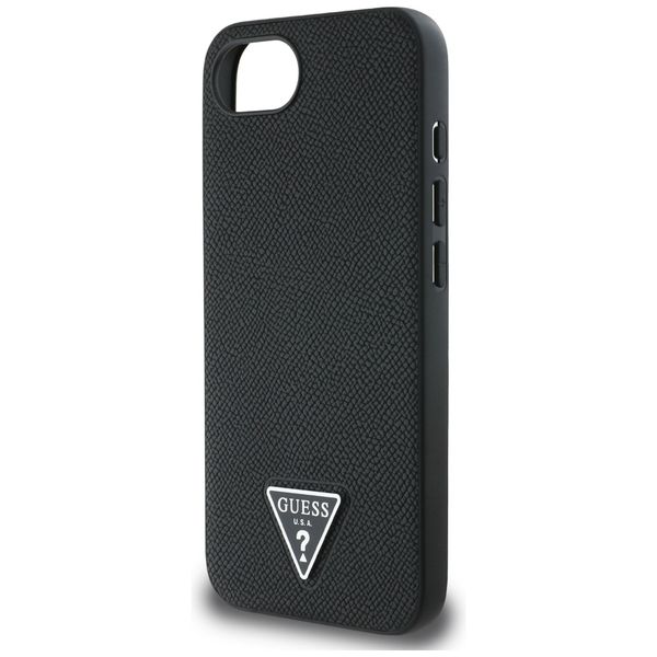 etui guess grained triangle magsafe do   iphone 16e czarny zdjęcie 6