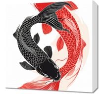 Obraz 50x50cm Yin i Yang Koi