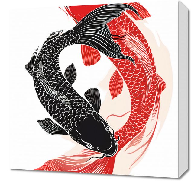 Obraz 50x50cm Yin i Yang Koi zdjęcie 1
