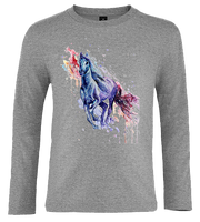 Bluzka t-shirt z długim rękawem Konie