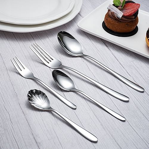 ZESTAW SZTUĆCE 72 elementów komplet SREBRNE 12 osób stal nierdzewna PUDEŁKO na Arena.pl