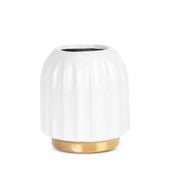 Wazon ceraiczny MONA 20X20X22 biały + złoty