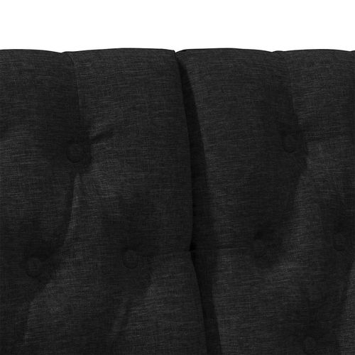 Tapicerowane wezgłowie Czarny 135 cm Lite drewno sosnowe na Arena.pl