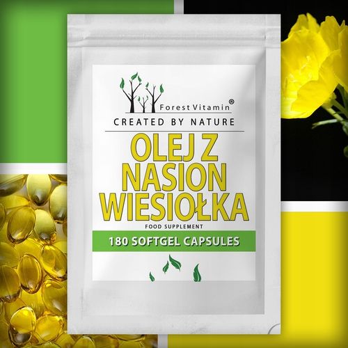 MOCNY OLEJ Z NASION WIESIOŁKA GLA 9% LA 85% + WITAMINA E 180 kapsułek na Arena.pl