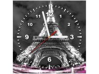 30X30CM ZEGAR KOLOROWO WIEŻĄ OBRAZ DREWNO