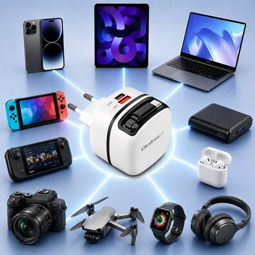 Qoltec Ładowarka GaN 65W USB-C PD/PPS na Arena.pl