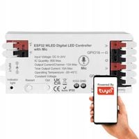 Kontroler WLED RGBIC ESP32 5~24V 15A WiFi Mikrofonem GLEDOPTO