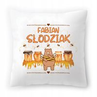 Poduszka Dla Fabiana Na Urodziny Ze Zdjęciem Na Prezent Biała 40X40 Cm