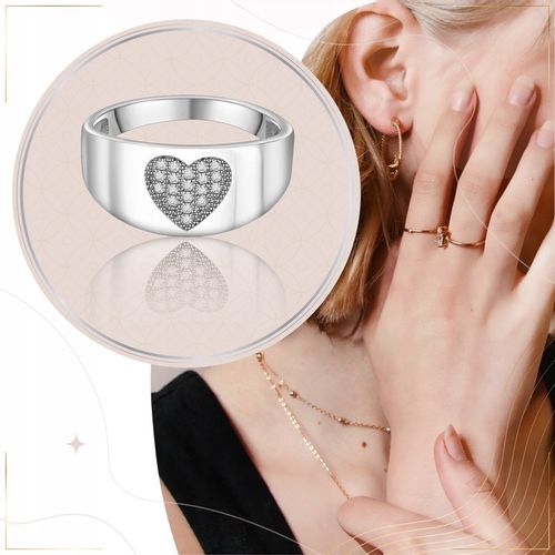 SREBRNY pierścionek OBRĄCZKA SREBRO 925 z CYRKONIAMI wyjątkowy PREZENT na Arena.pl