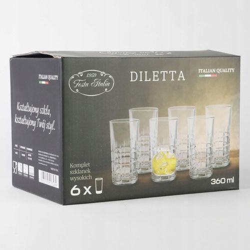 KPL SZKLANKI DO DRINKÓW NAPOJÓW UNIWERSALNE GRUBE SZKŁO ZESTAW 6 SZT 340 ML na Arena.pl