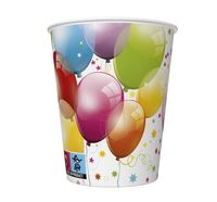 Kubeczki papierowe urodzinowe Kolorowe Baloniki, 8 szt.