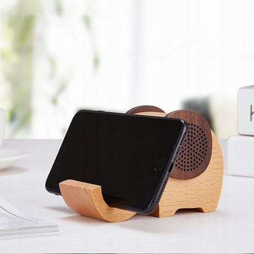 GŁOŚNIK BLUETOOTH 4.0 DREWNIANY SŁONIK STOJAK na Arena.pl