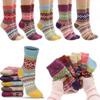 5x Skarpetki Damskie NATURALNE WEŁNIANE skarpety TERMICZNE z ANGORY