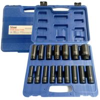 UDAROWE KLUCZE NASADOWE 1/2 NASADKI DŁUGIE 10-32mm 16 elementów