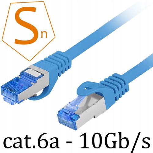 Kabel Ethernet RJ45 LAN kat.6A SFTP LSZH 5M niebie na Arena.pl