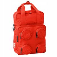 Plecak Lego Brick 2x2 Czerwony Odblaski A4 Wodoodporny Regulowane Paski